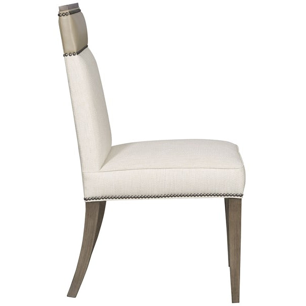 Vanguard Furniture Phelps Side Chair Kidders Porcelain/Remmy Beige/#9 Black Silver Nail/Greythorn Dining