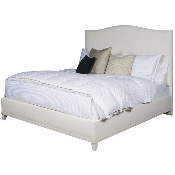 Vanguard Furniture Clara Queen Bed Nomad Snow with Tapered Leg & Molding in Casa Blanca Loom Program