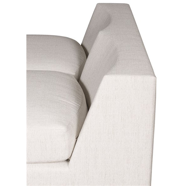 Vanguard Furniture Lucy Kizzie Natural Fabric/Pebble Path Left Wood Lounge
