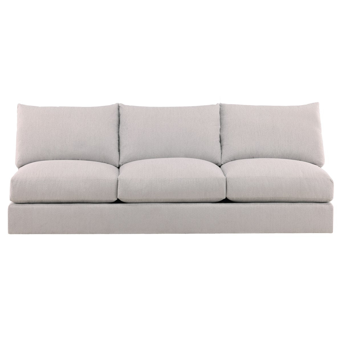 Vanguard Furniture Lucy Trackstar Nickel Armless Sofa