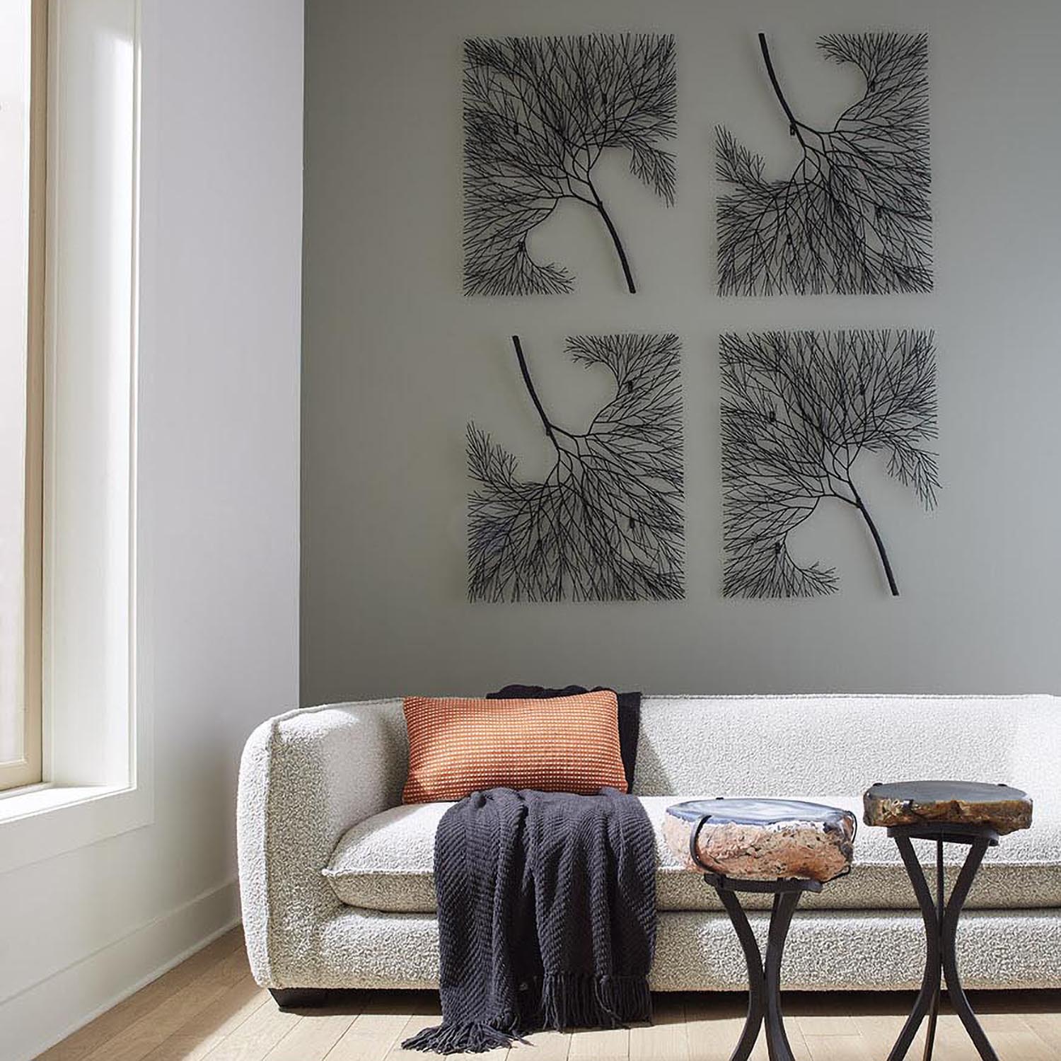 Phillips Collection Rectangular Wire Tree Wall Art Paynes Gray