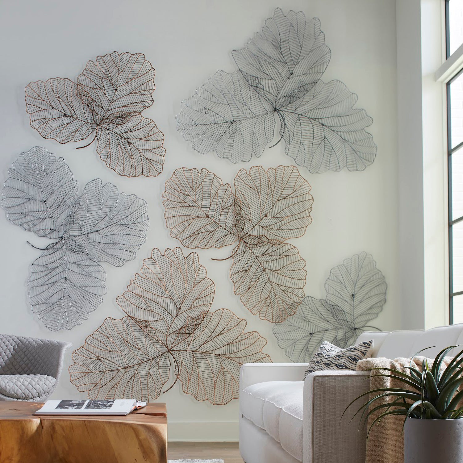 Phillips Collection Tri Leaf Wall Art - Thumbnail 5