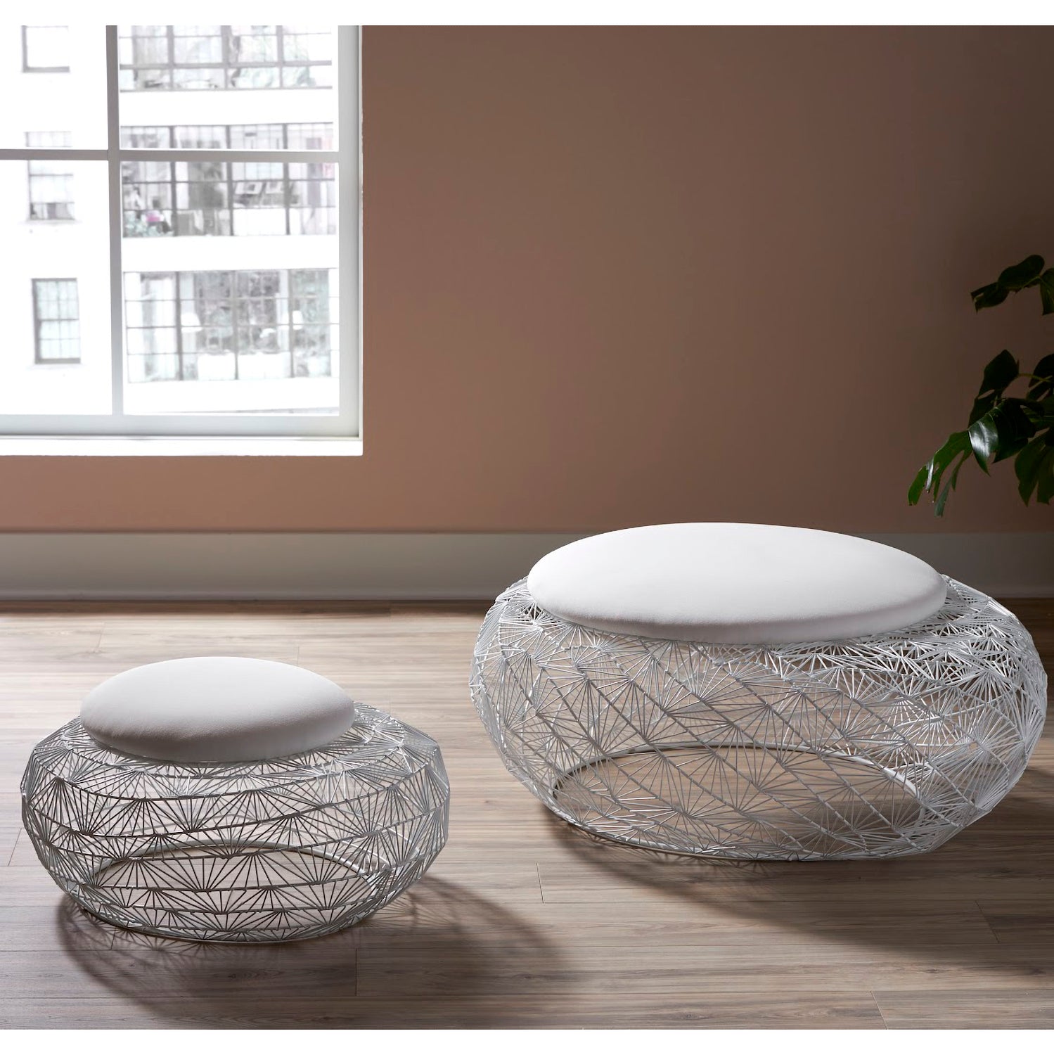 Phillips Collection Wire Mesh Stone Stool