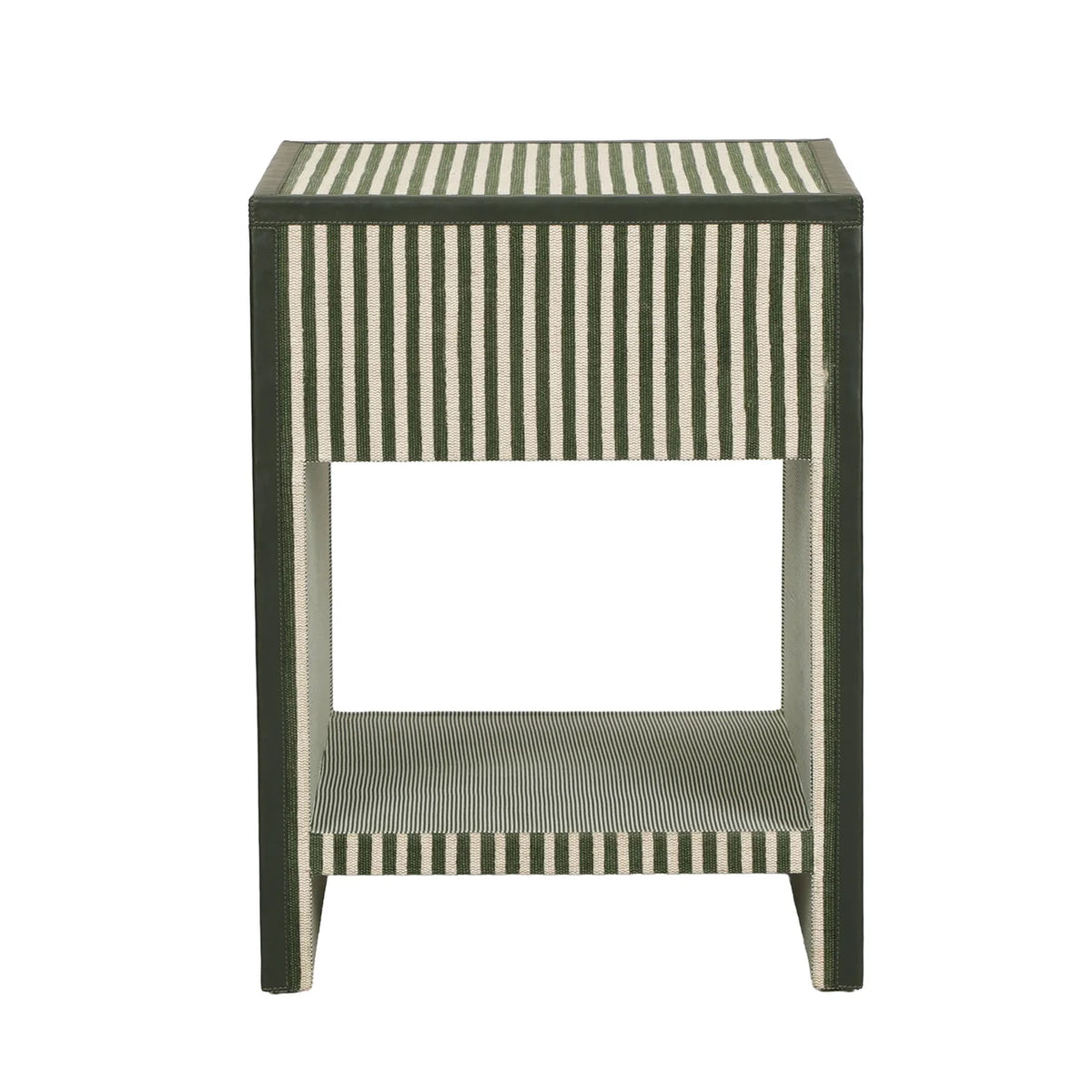 TOV Furniture Kora Green Cotton Jute 1-Drawer Nightstand