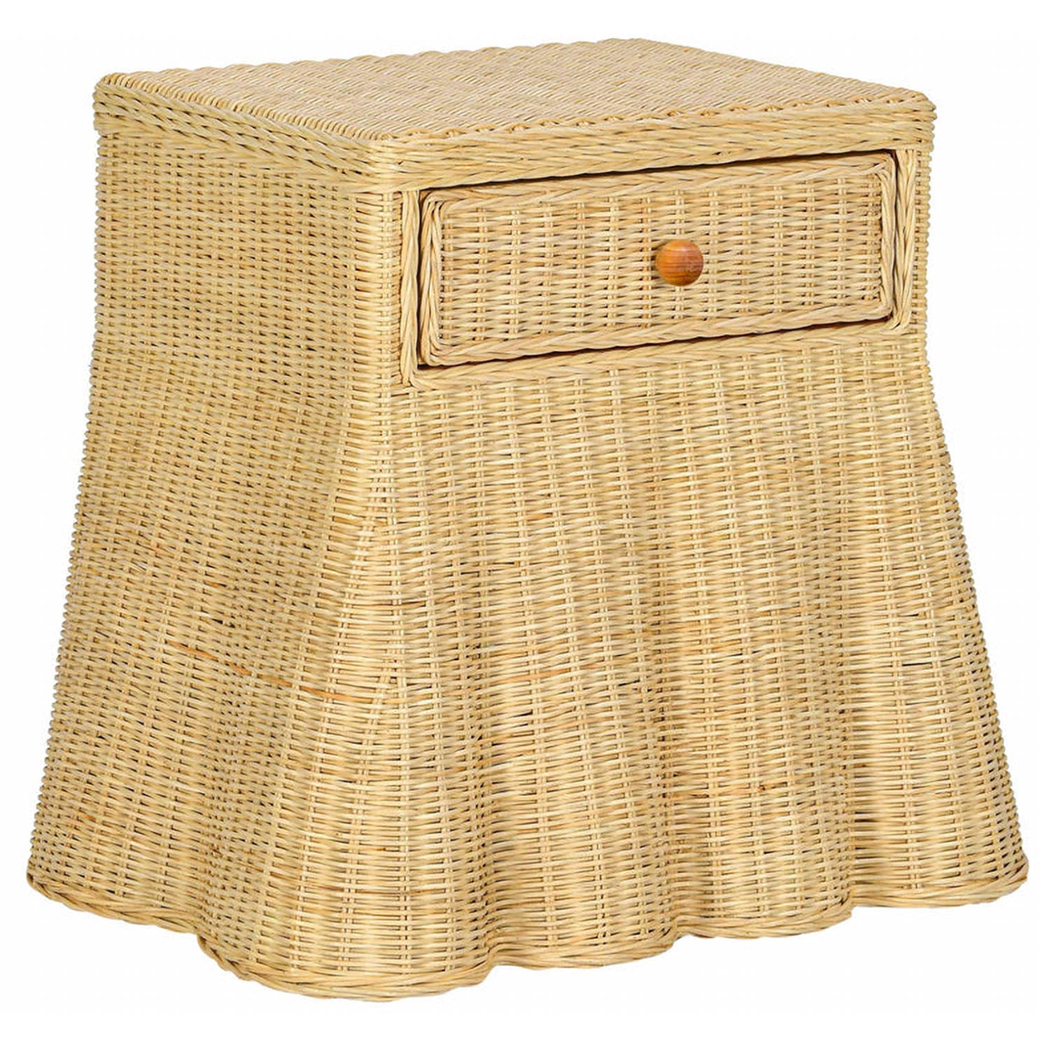 TOV Furniture Pentra Natural Rattan Nightstand With Drawer