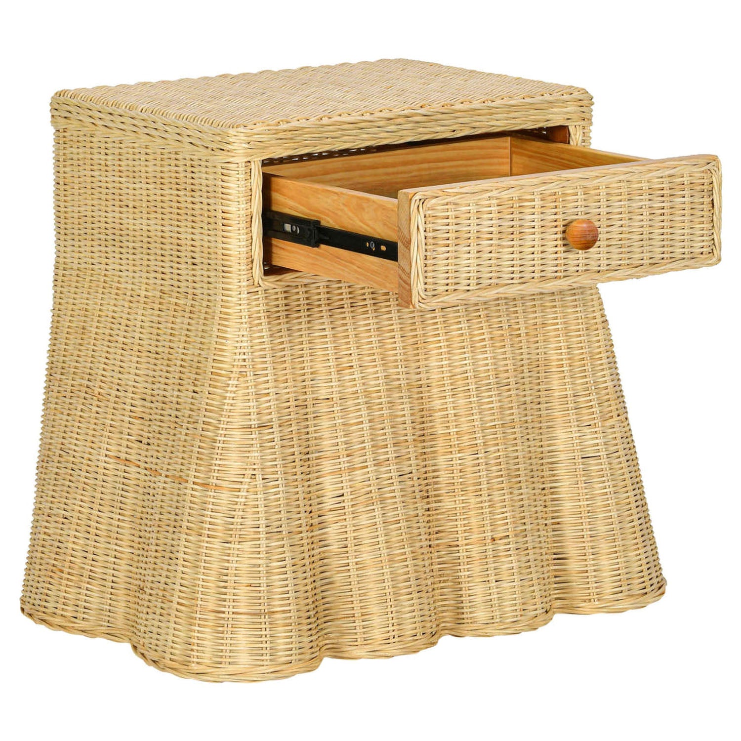 TOV Furniture Pentra Natural Rattan Nightstand With Drawer