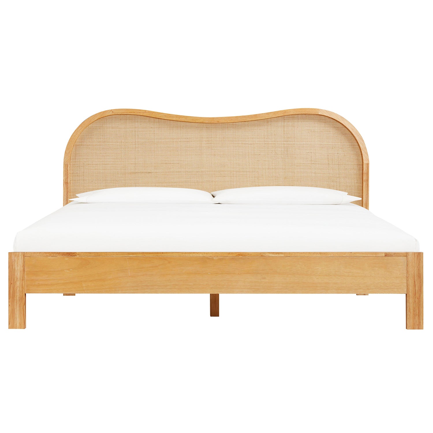 TOV Furniture Grappa Natural Wood & Rattan Bed