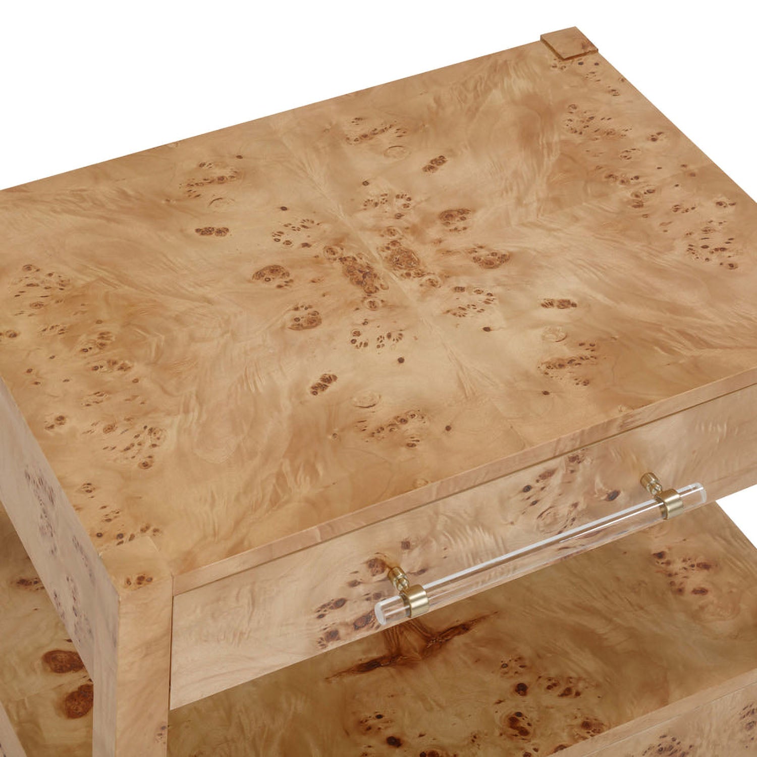 TOV Furniture Brandyss Honey Burl Nightstand