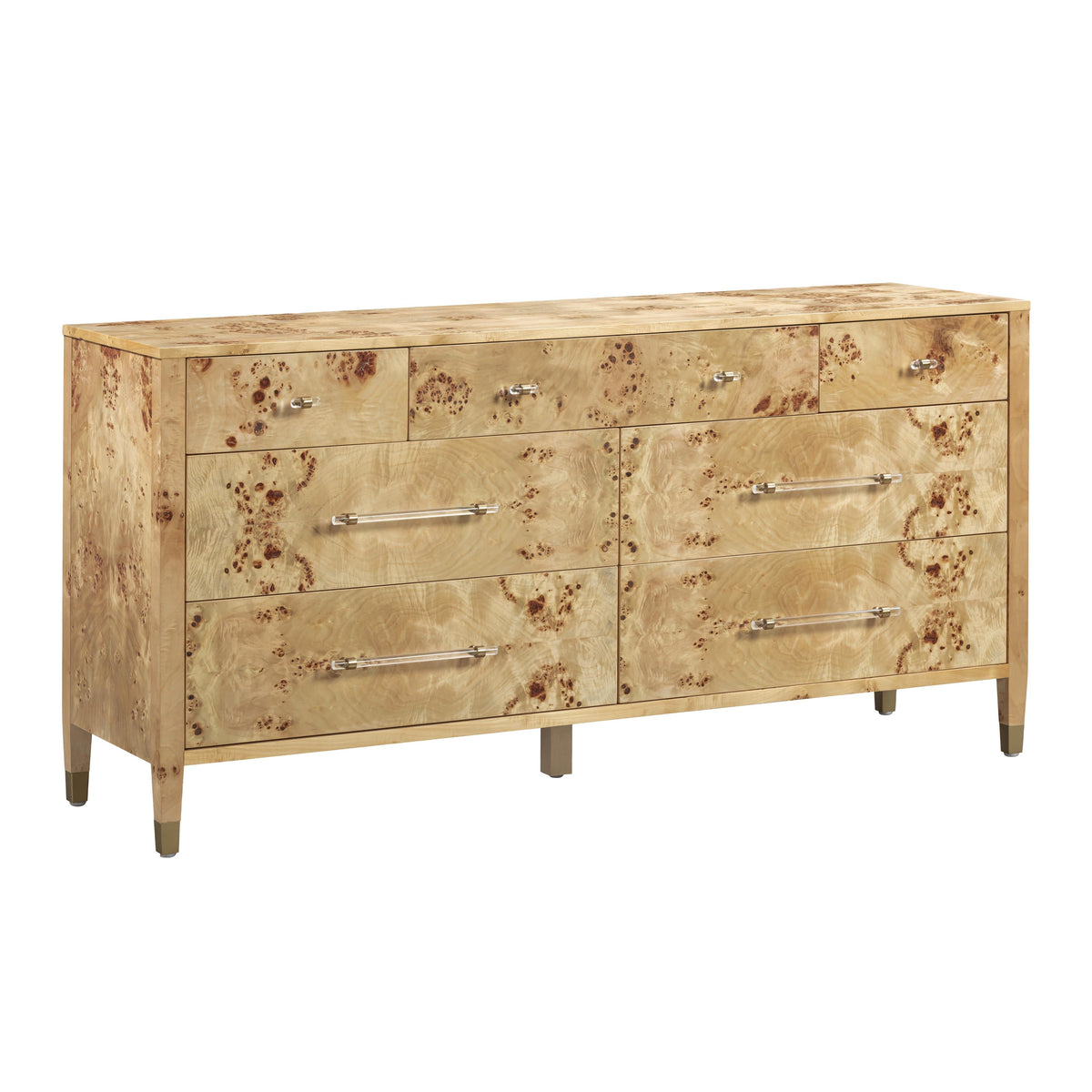 TOV Furniture Brandyss Natural Burl 7-Drawer Dresser