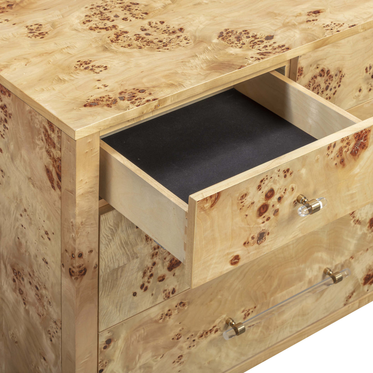 TOV Furniture Brandyss Natural Burl 7-Drawer Dresser