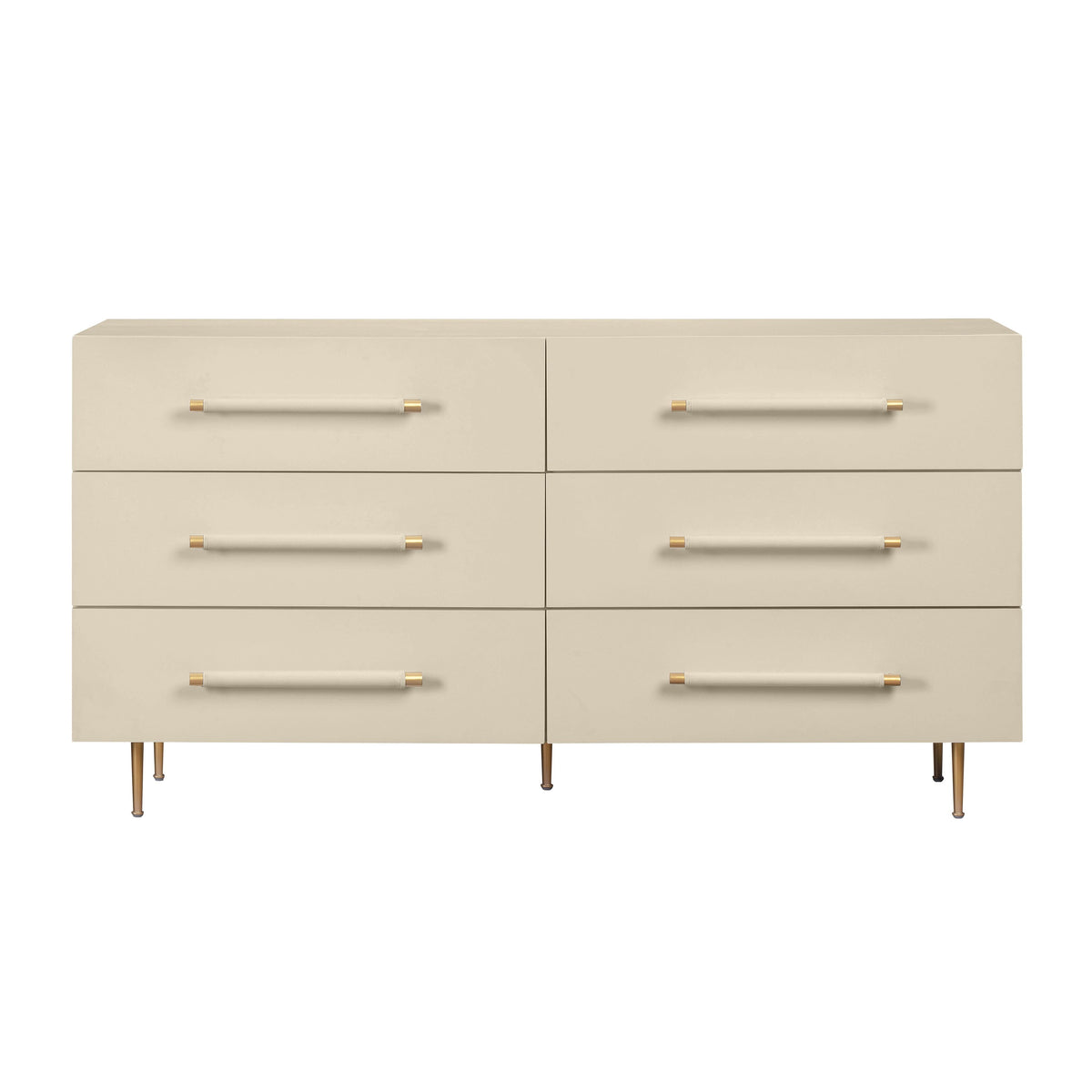 TOV Furniture Trident 62" 6-Drawer Dresser in Taupe Acacia, primary product view