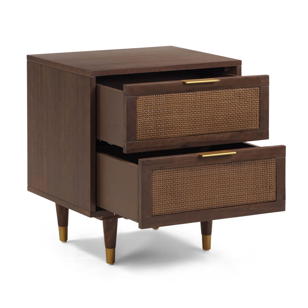 TOV Furniture Sierra 22in Cane 2-Drawer Nightstand