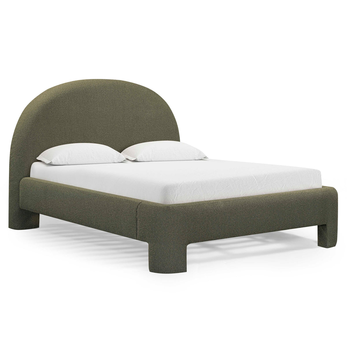 TOV Furniture Orphea Kale Green Performance Boucle Bed