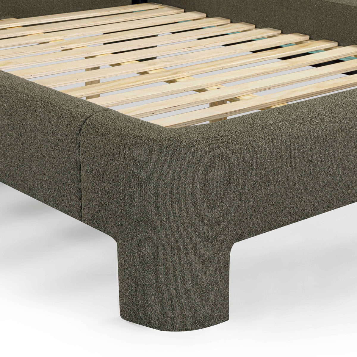 TOV Furniture Orphea Kale Green Performance Boucle Bed