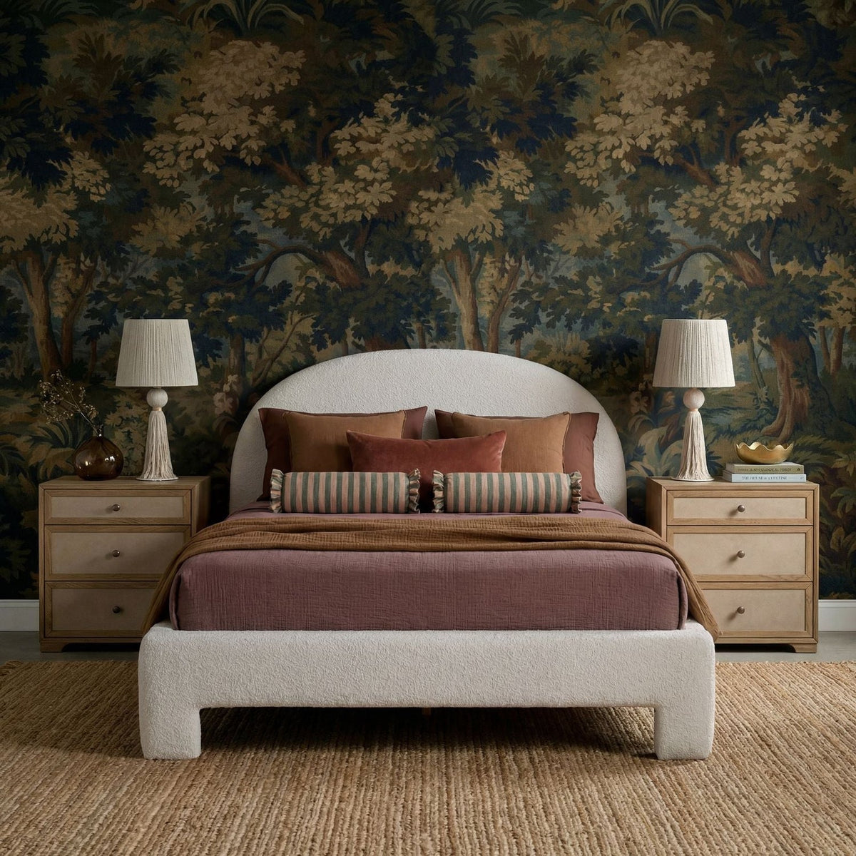 TOV Furniture Orphea Off White Performance Boucle Bed