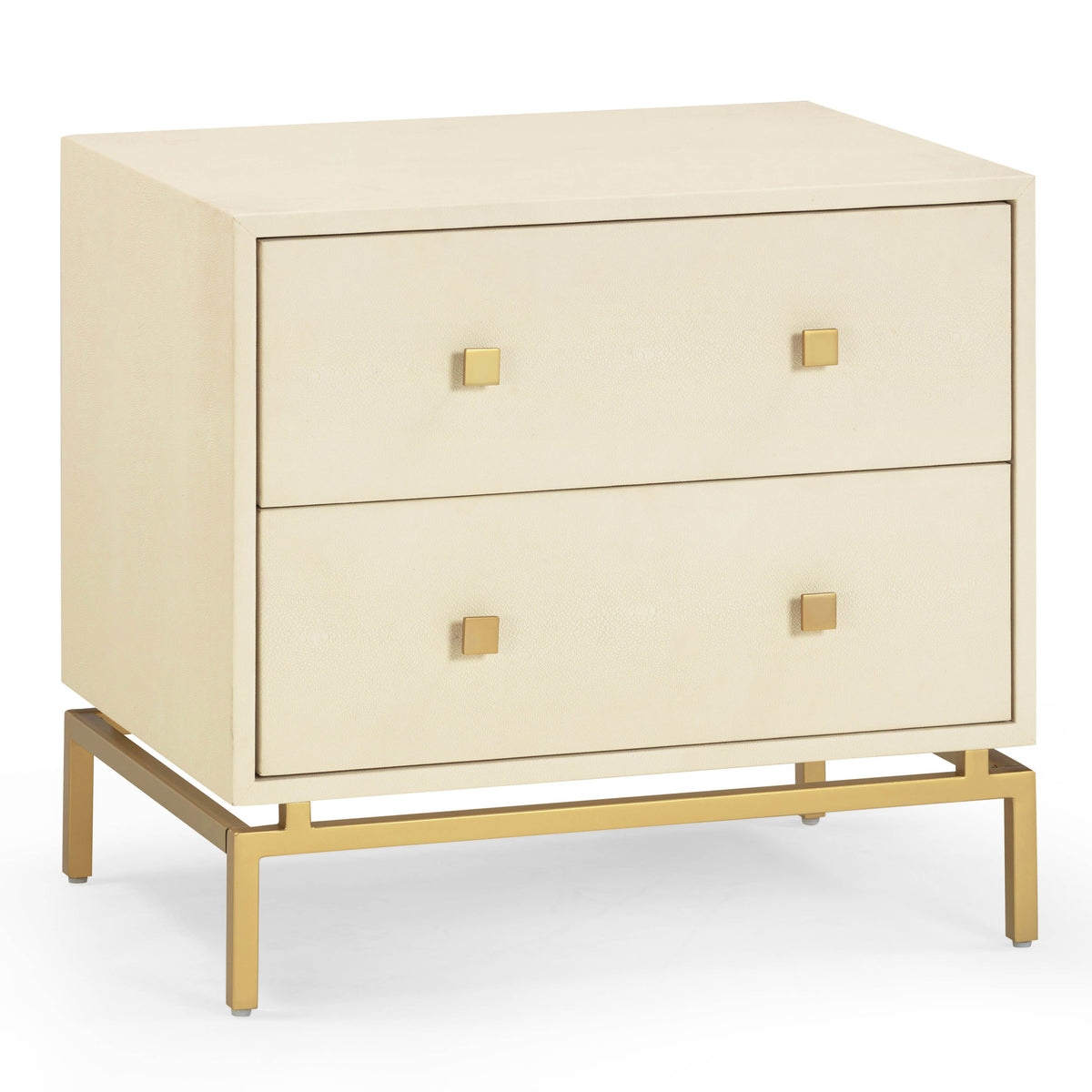 TOV Furniture Pesce Faux Shagreen 2-Drawer Nightstand