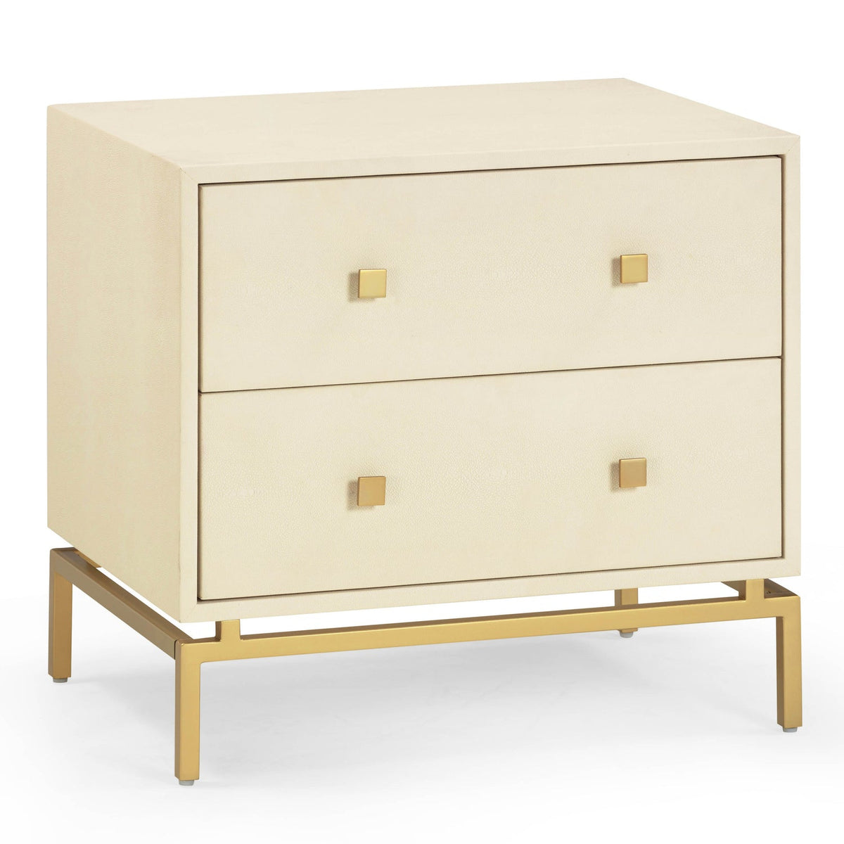 TOV Furniture Pesce Faux Shagreen 2-Drawer Nightstand