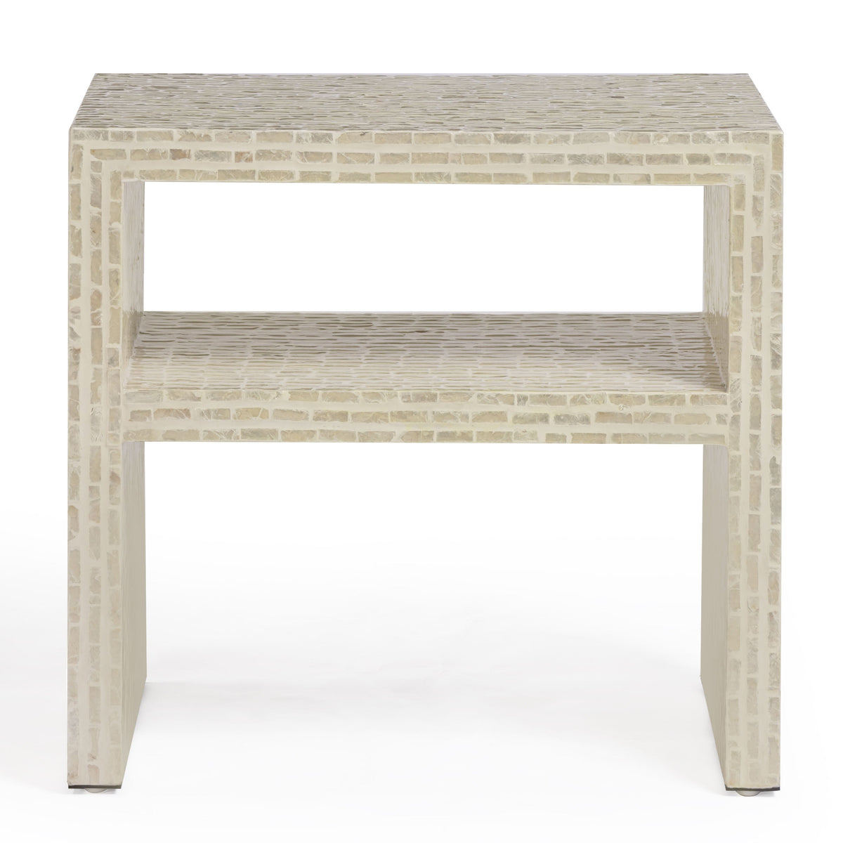 TOV Furniture Derry Cream Capiz Shell Nightstand