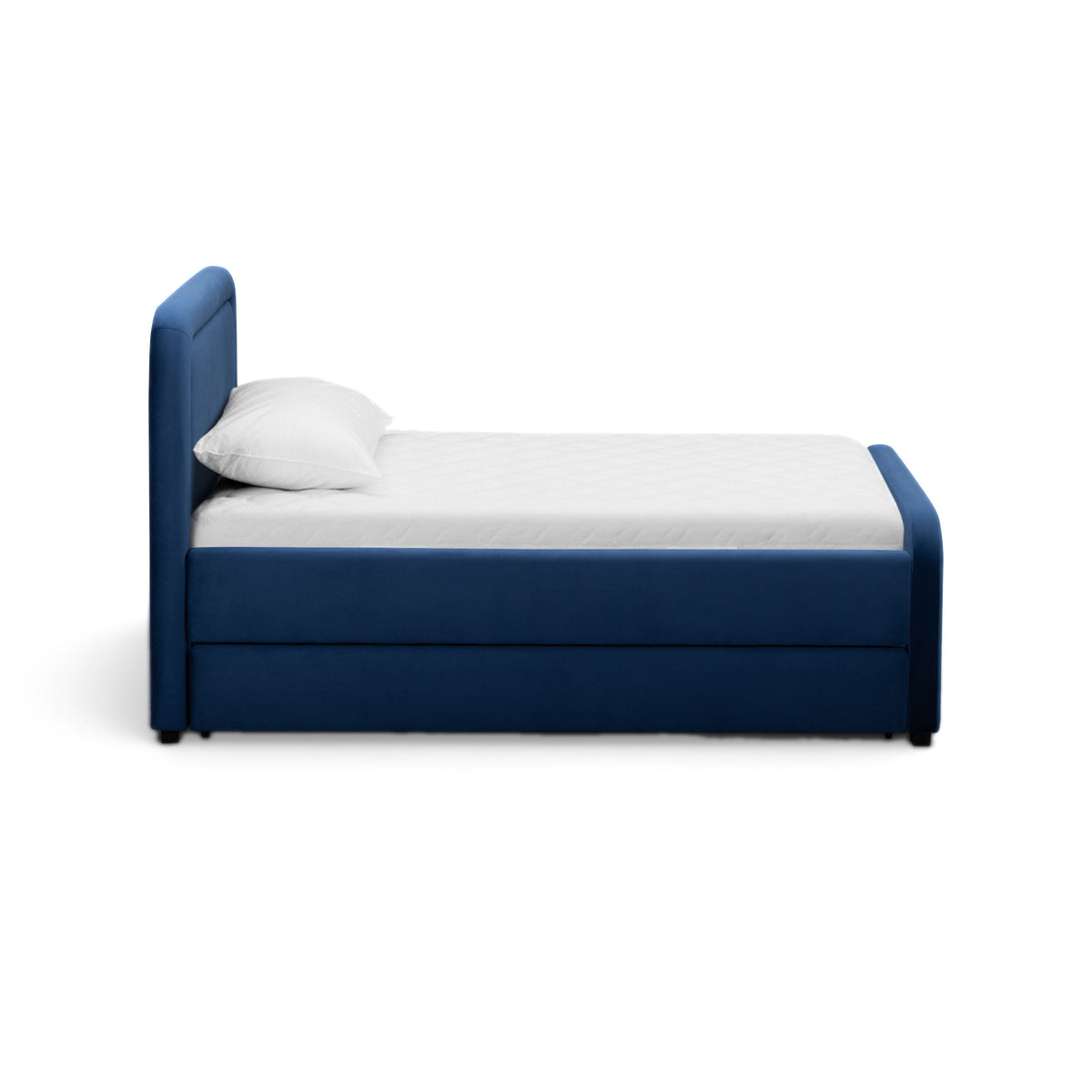 TOV Furniture Briella Navy Performance Velvet Twin Trundle Bed