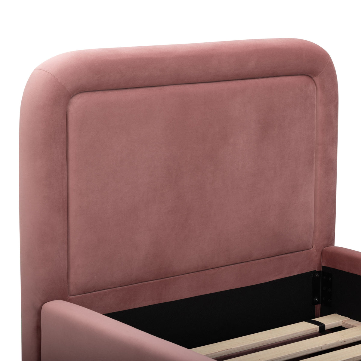 TOV Furniture Briella Salmon Performance Velvet Twin Trundle Bed