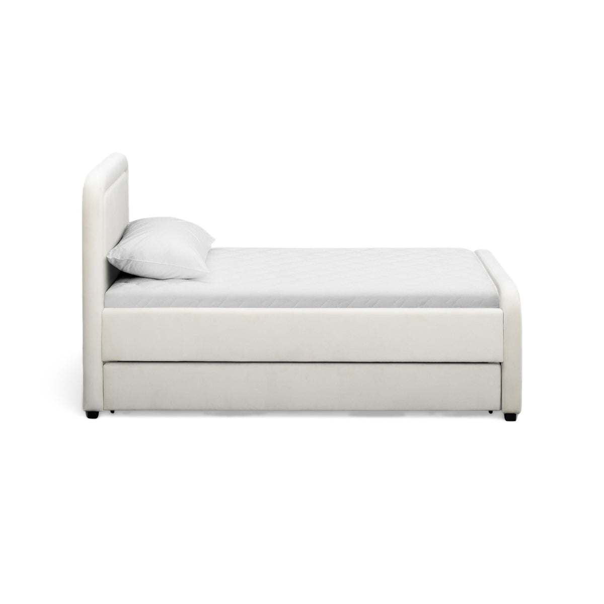 TOV Furniture Briella Cream Performance Velvet Twin Trundle Bed