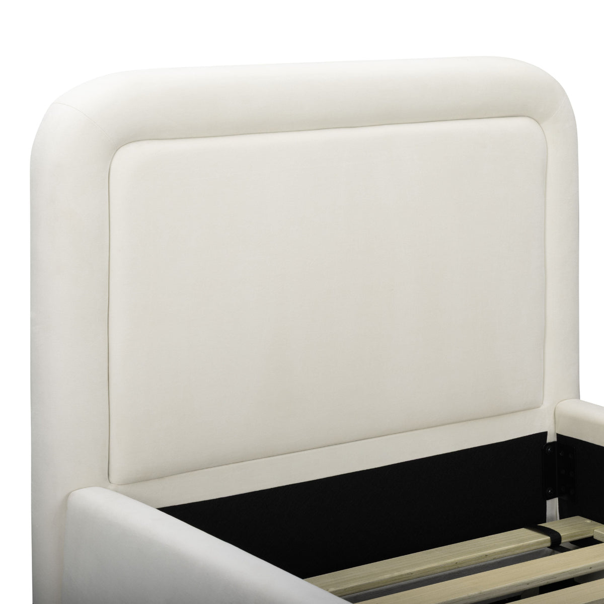 TOV Furniture Briella Cream Performance Velvet Twin Trundle Bed