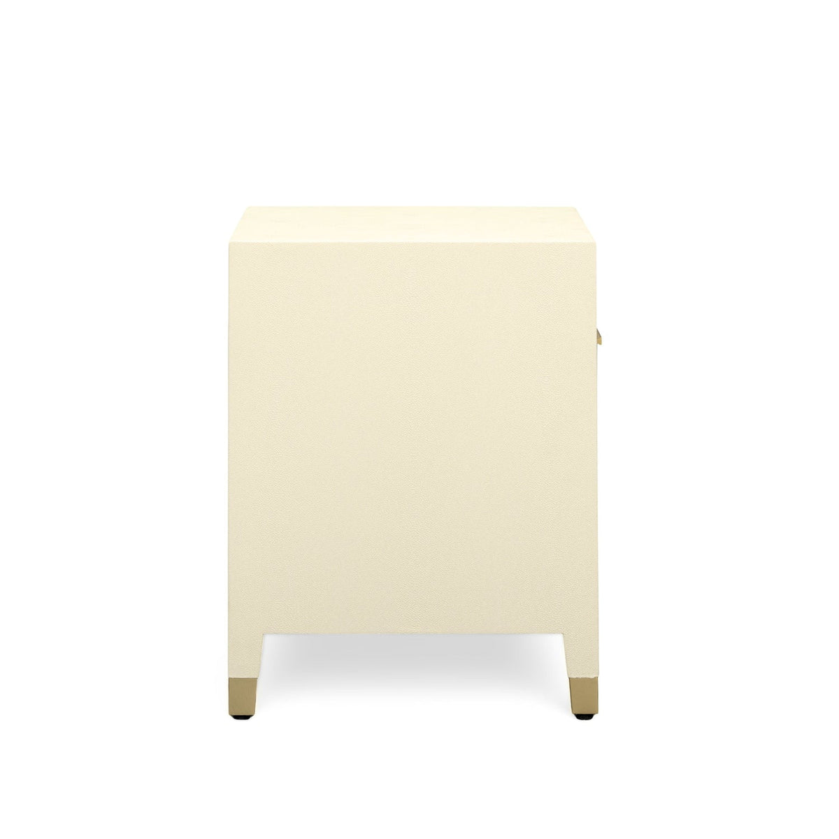 TOV Furniture Dani Cream Faux Shagreen Nightstand
