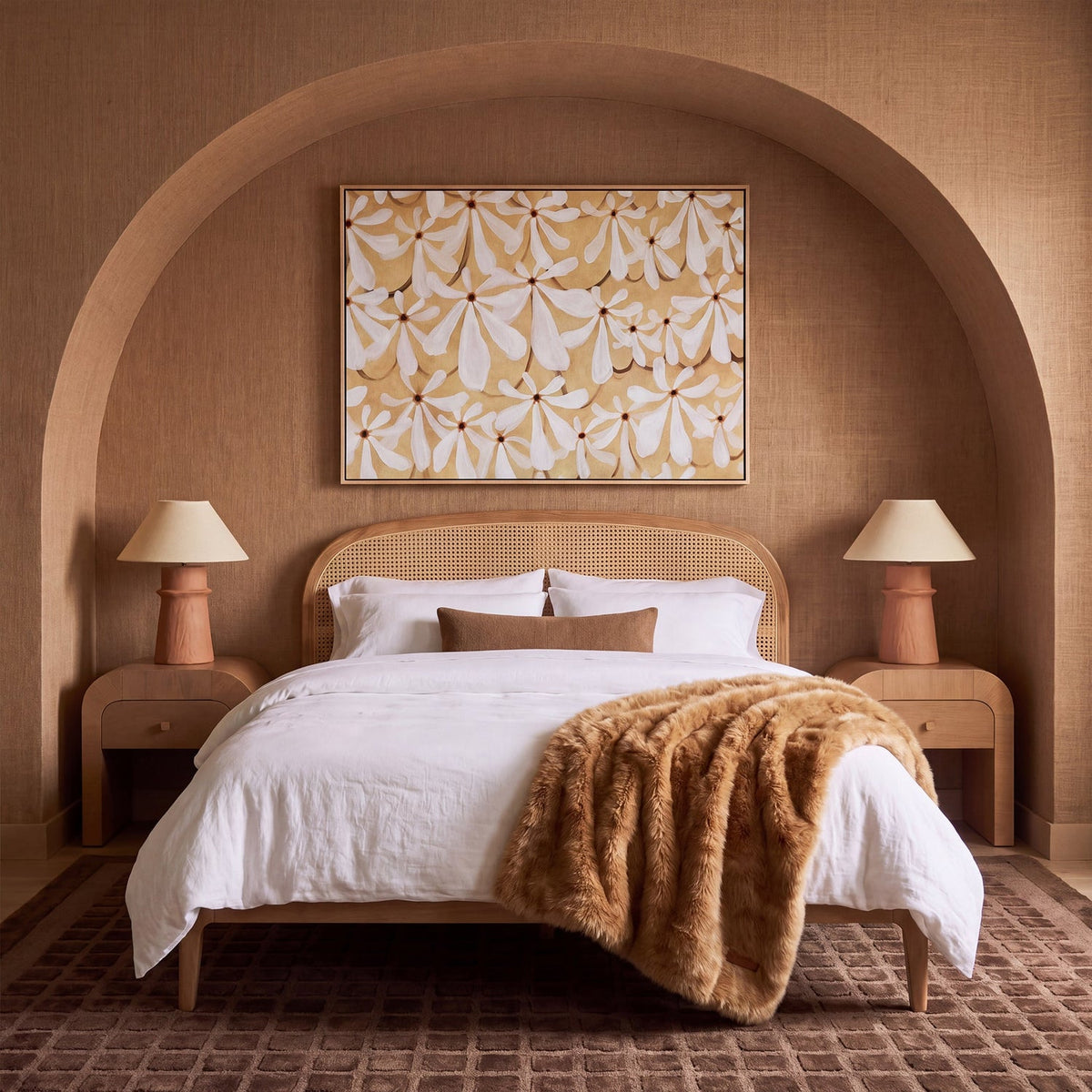TOV Furniture Mico Natural Rattan Bed