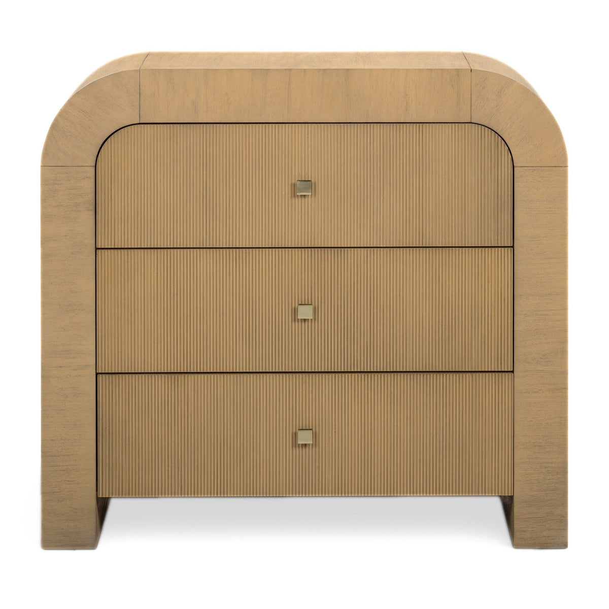 TOV Furniture Hump Natural Arched 3-Drawer Bedside Chest