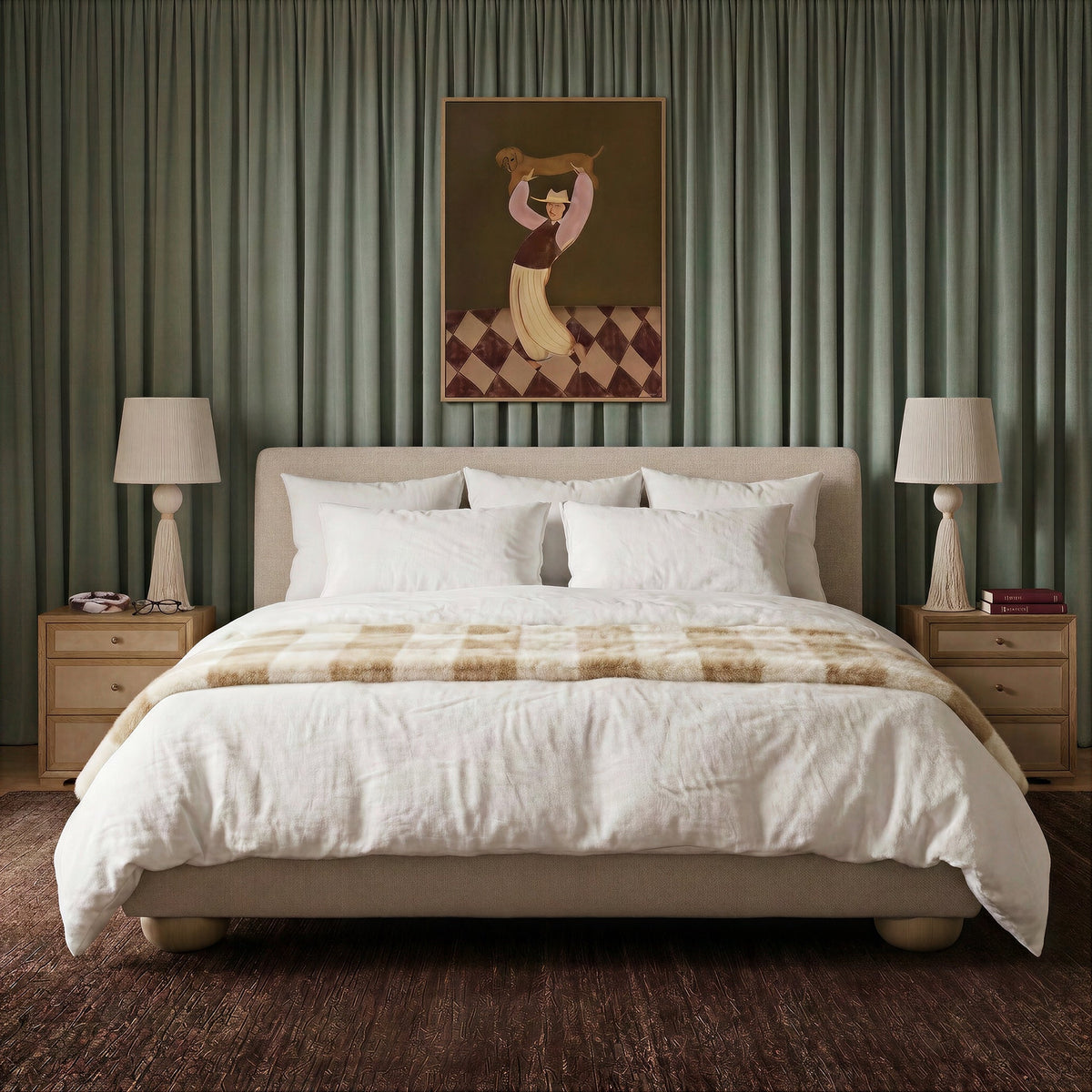 TOV Furniture Rayne Cream Textured Bed