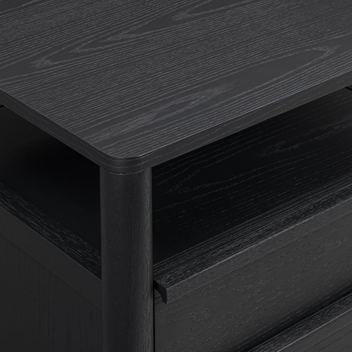 TOV Furniture Tyra Black Ash 2-Drawer Nightstand