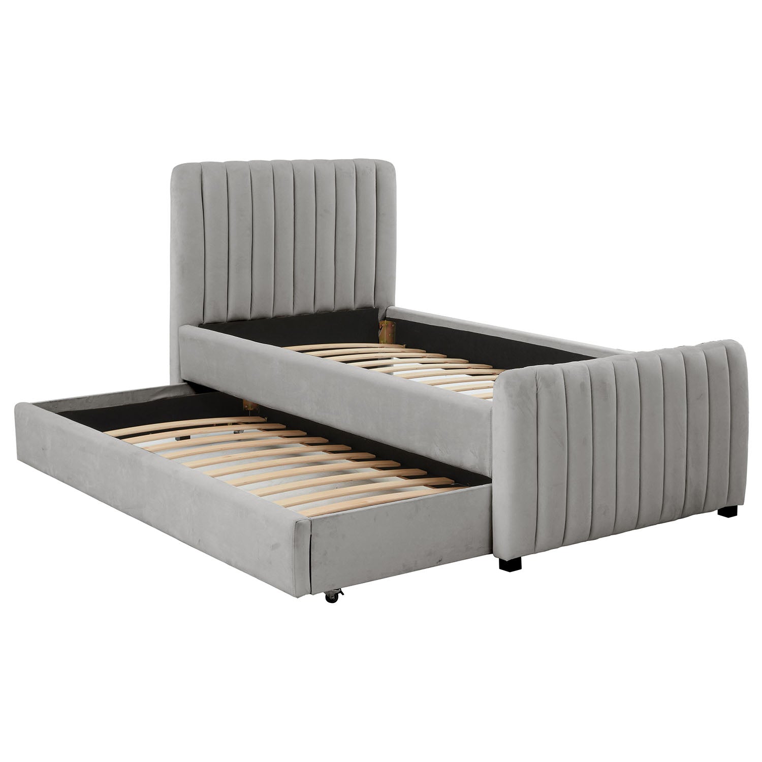 TOV Furniture Angela Velvet Trundle Twin Bed
