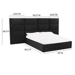 TOV Furniture Eliana Velvet Bed with Wings