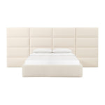 TOV Furniture Eliana Boucle Bed with Wings