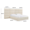 TOV Furniture Eliana Boucle Bed with Wings