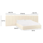 TOV Furniture Palani Velvet Bed with Wings