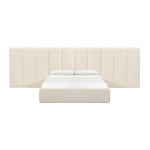 TOV Furniture Palani Boucle Bed with Wings