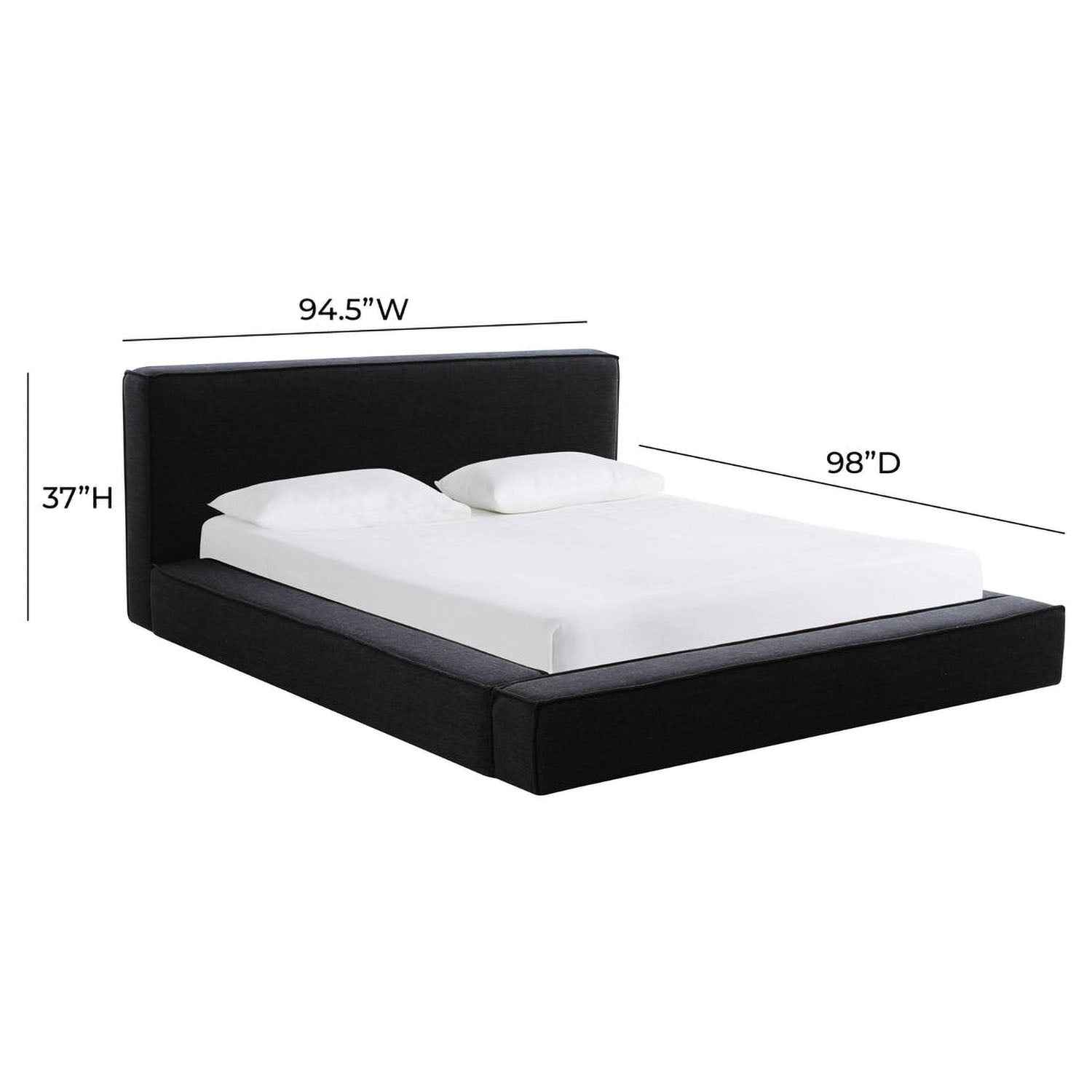 TOV Furniture Olafur Black Linen Bed