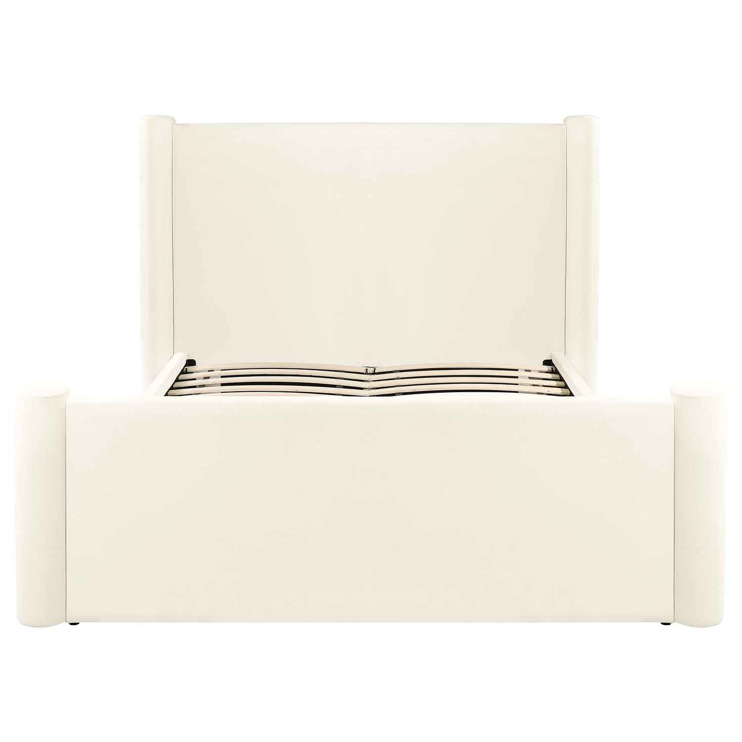 TOV Furniture Athara Cream Velvet Queen Bed