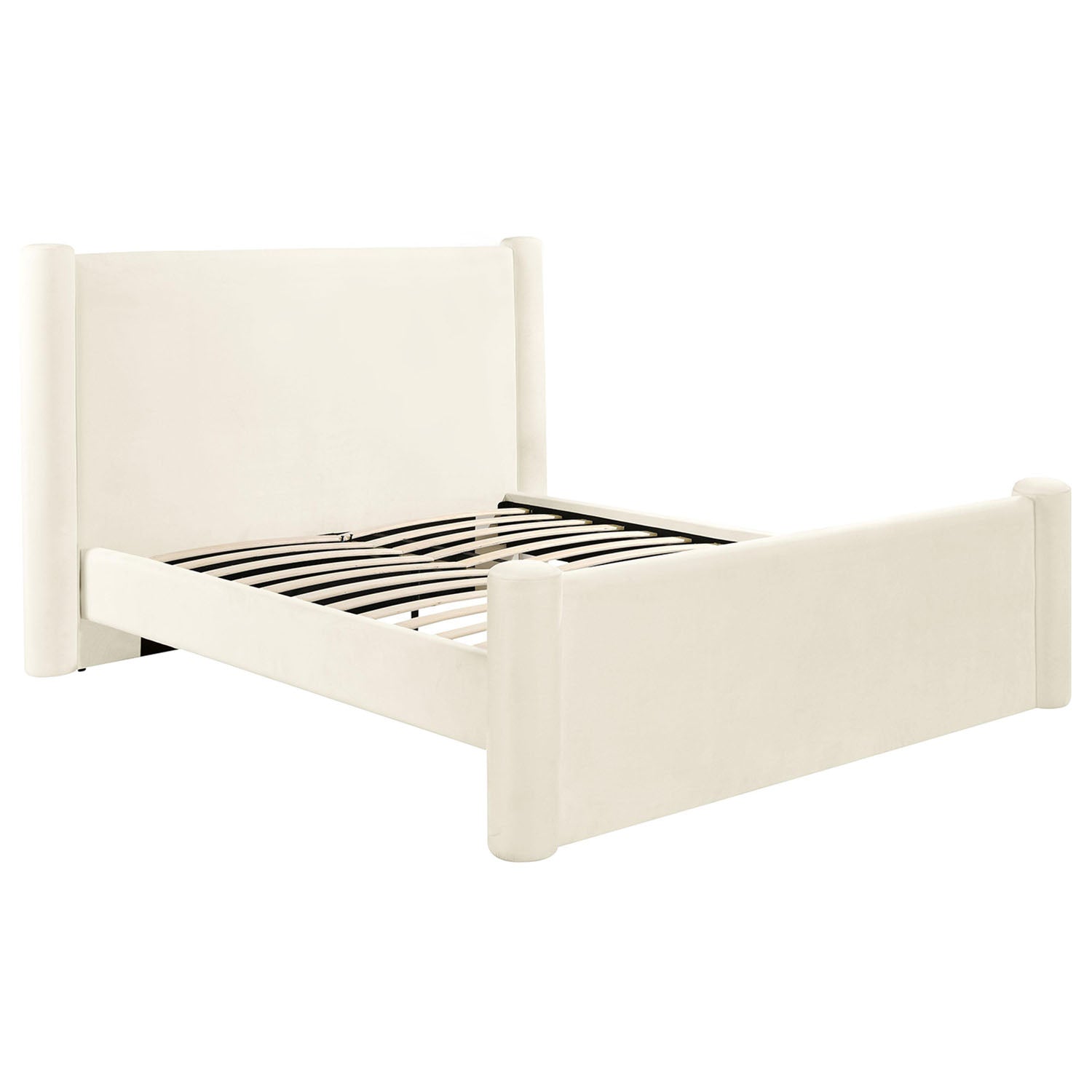 TOV Furniture Athara Cream Velvet Queen Bed