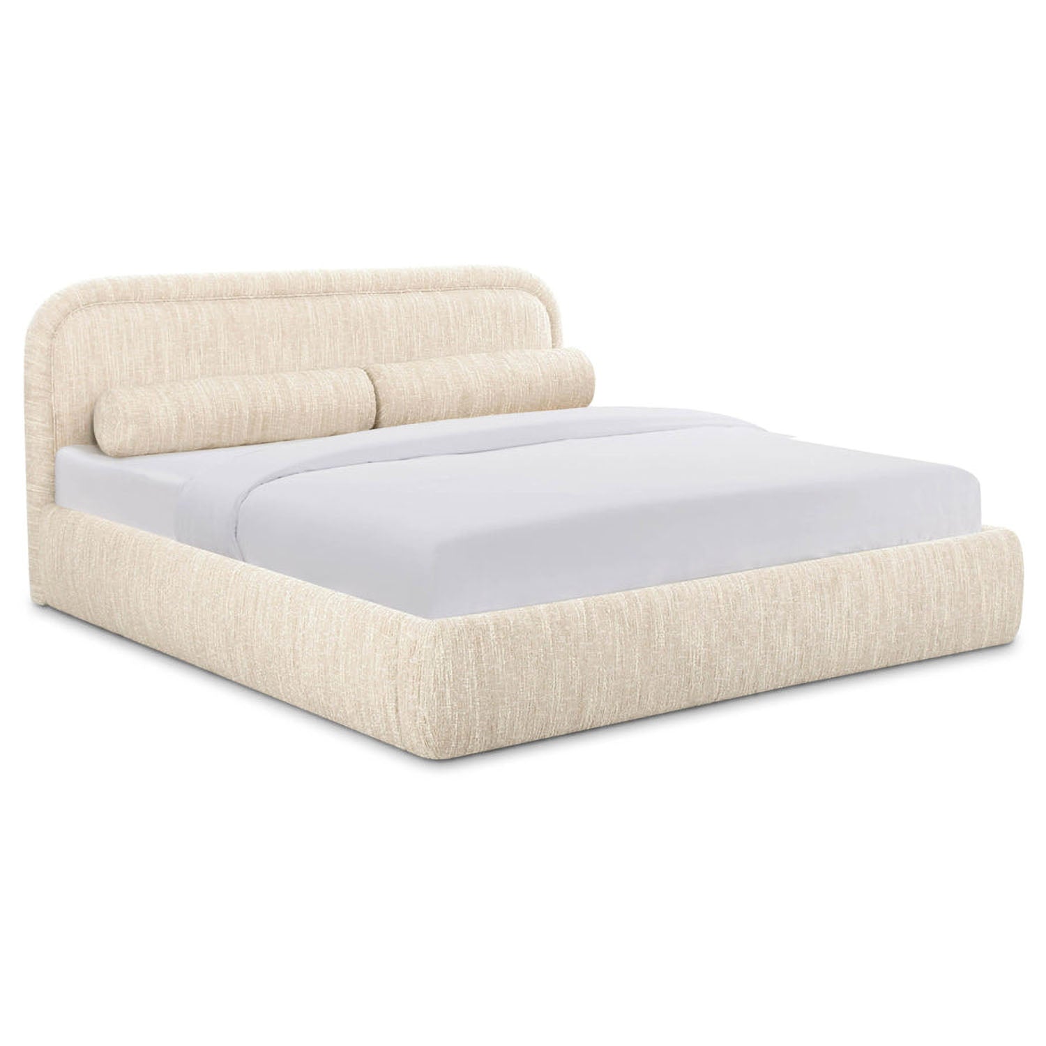 TOV Furniture Murielle Taupe Textured Boucle Bed