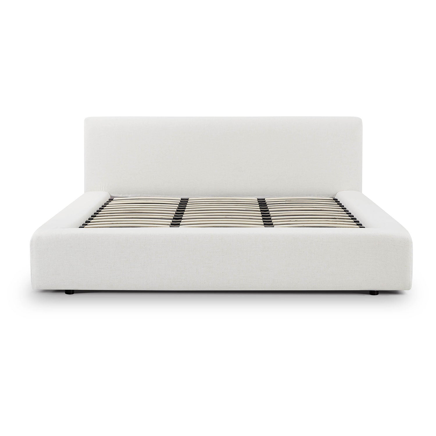 TOV Furniture Meena Cream Upcycled Linen Storage Bed