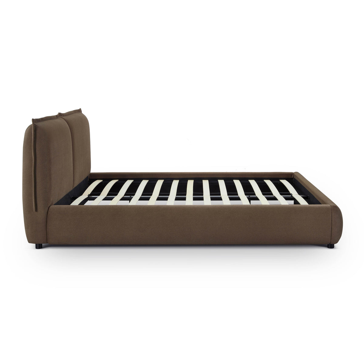 TOV Furniture Mel Brown Performance Faux Mohair Velvet Bed