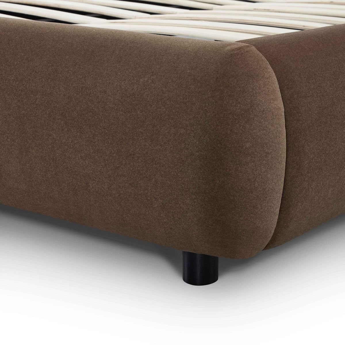 TOV Furniture Mel Brown Performance Faux Mohair Velvet Bed