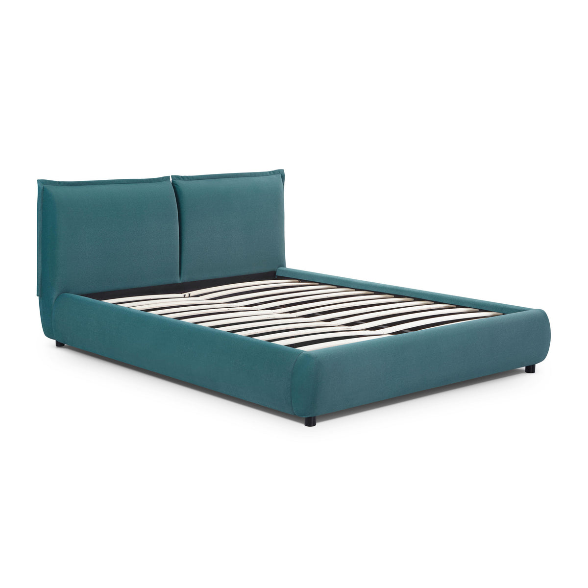 TOV Furniture Mel Teal Performance Faux Mohair Velvet Bed