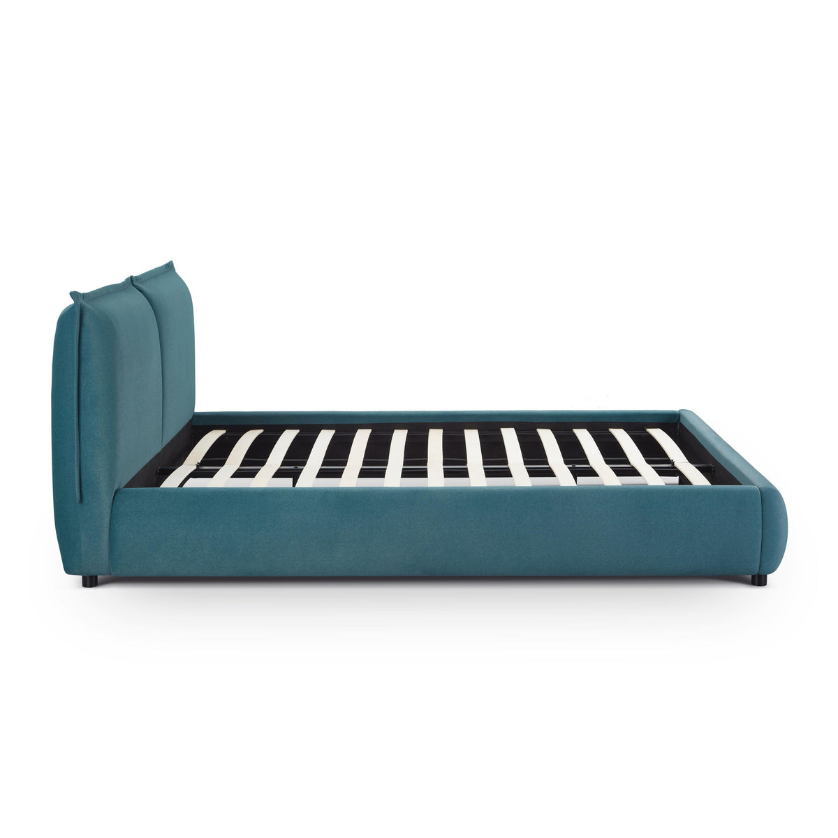 TOV Furniture Mel Teal Performance Faux Mohair Velvet Bed