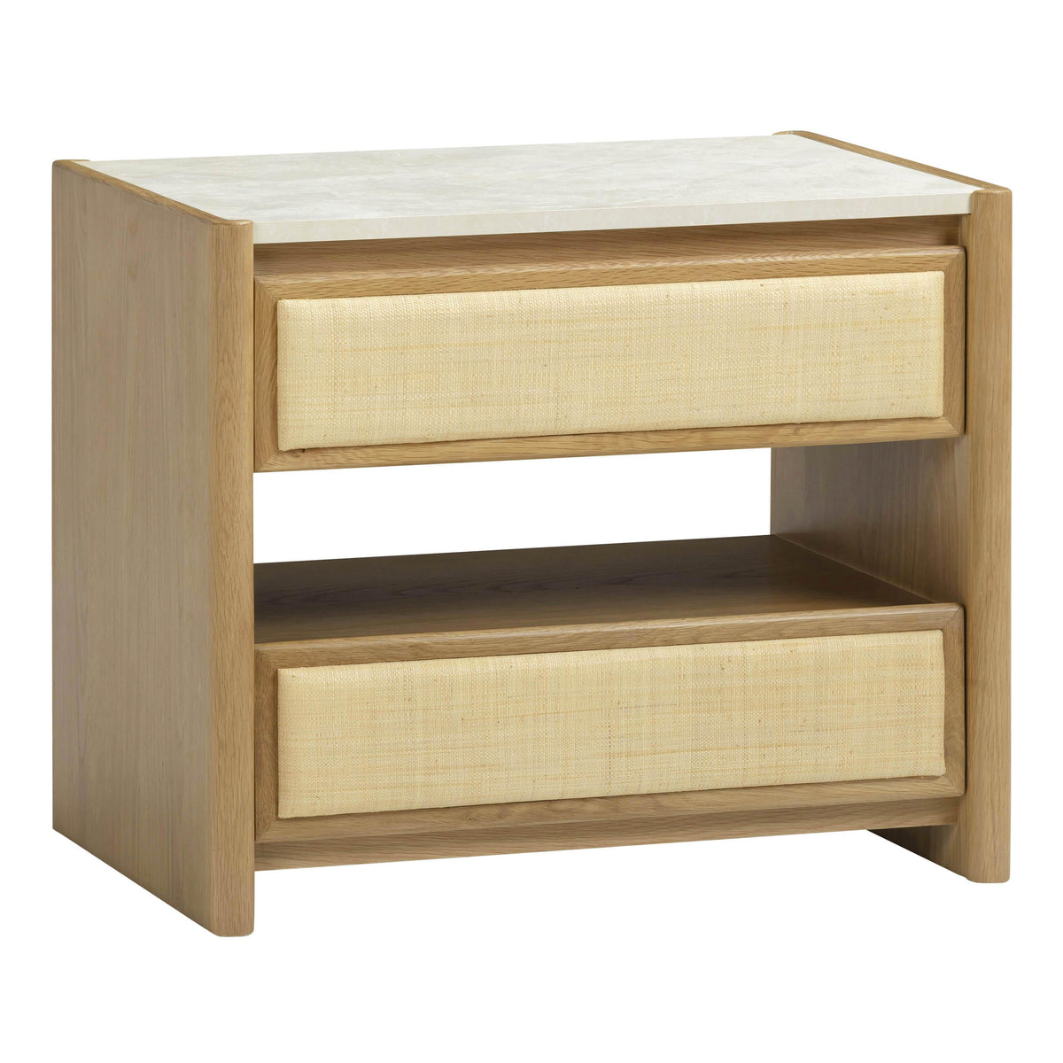 TOV Furniture Paige Natural Oak 2-Drawer Nightstand