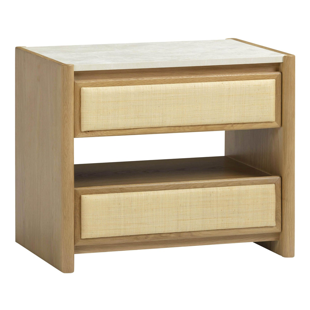TOV Furniture Paige Natural Oak 2-Drawer Nightstand