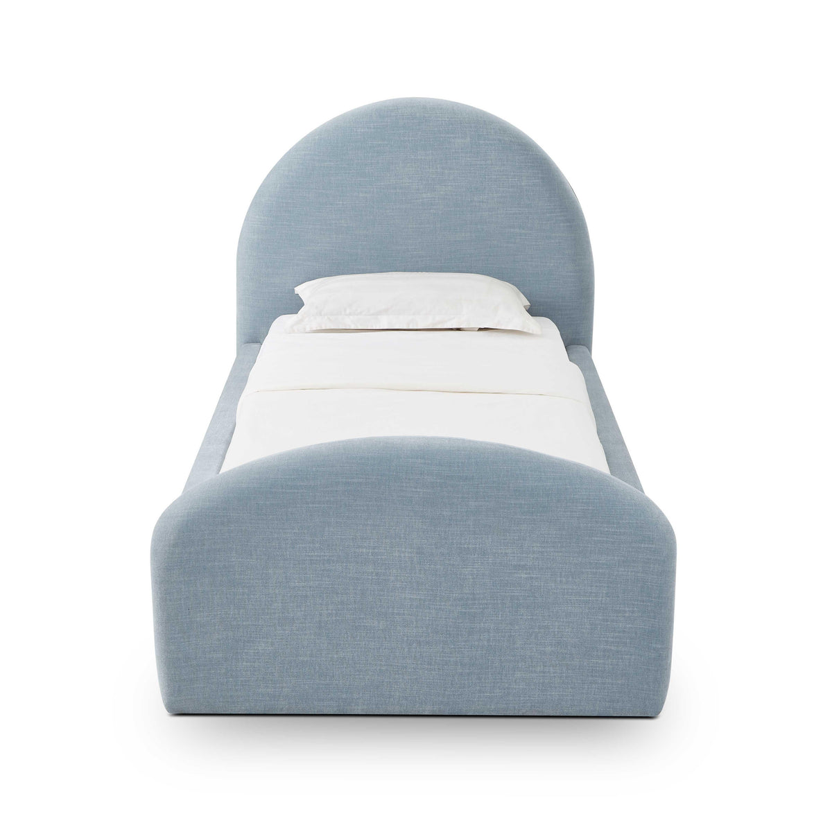 TOV Furniture Moon Chambray Blue Performance Chenille Twin Bed
