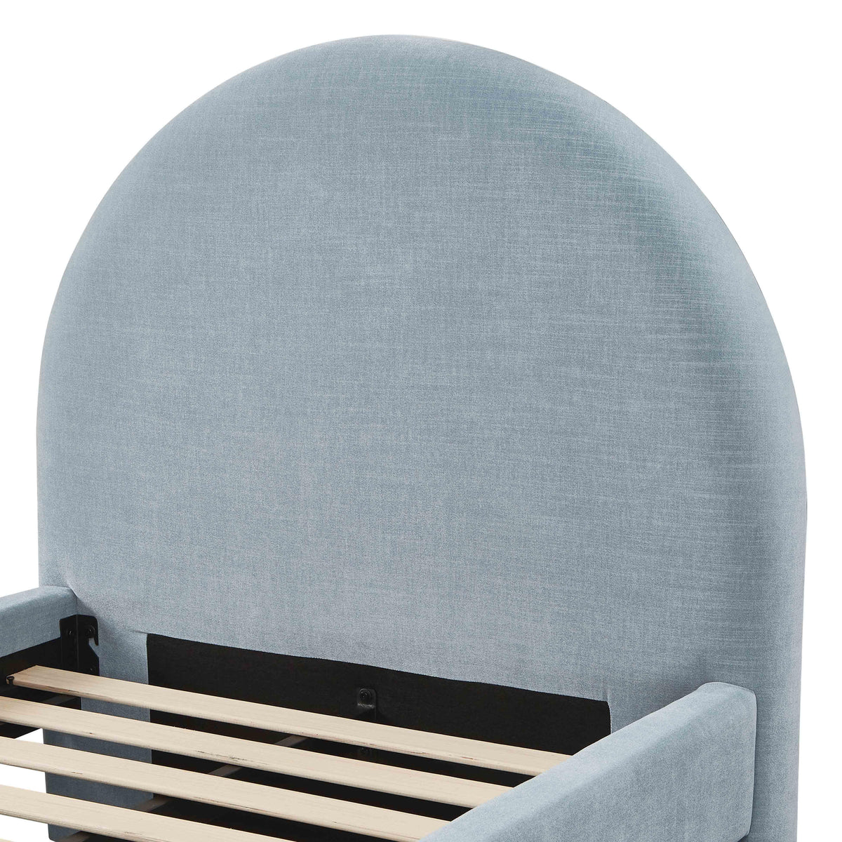 TOV Furniture Moon Chambray Blue Performance Chenille Twin Bed
